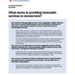 What works in providing telehealth services to newcomers?